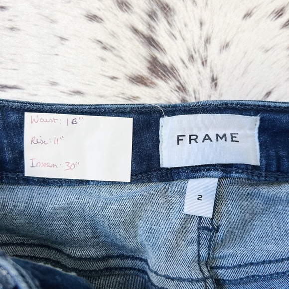 FRAME Jeans Le One Skinny Jean in Kodak Wash Size 2 Blue - Picture 5 of 5